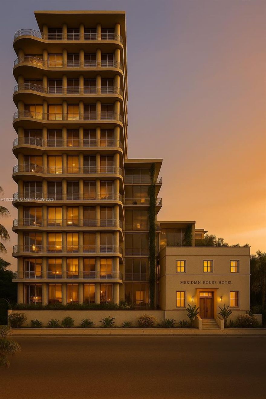 The ±7,000 SF lot features a well-maintained ±2,400 SF commercial building at the front, providing immediate stability, while a secondary rear structure offers a clear path for removal and new vertical development.
This parcel is uniquely positioned to pursue a significantly larger and more ambitious project than what is traditionally achievable in SoFi. While specific parameters are shared privately, the expanded development flexibility materially elevates the site’s potential into a rare platform for a modern tower rising discreetly behind a preserved street façade.

This combination of existing income, a protected commercial frontage, and an unusually accommodating rear build zone makes 410 Meridian one of the few remaining lots in South of Fifth capable of supporting a project of real architectural and economic significance. Its walkability to the beach, South Pointe Park, and the neighborhood’s premier dining further enhances its desirability.

Full feasibility concepts and development ranges are available to qualified parties upon request.