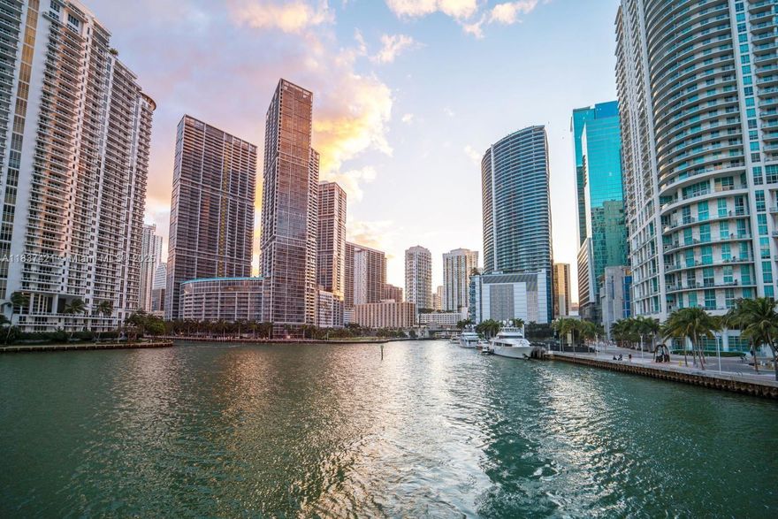 Experience luxury living at Epic Residences with Unit 502, a rare, oversized 3-bedroom, 3.5-bath corner residence offering 1,694 SF of refined interiors and soaring 10-foot ceilings. Floor-to-ceiling impact glass opens to a private terrace with views of the Biscayne Bay, Miami River, and Brickell. The sleek Snaidero kitchen features Miele and Sub-Zero appliances, while spa-inspired baths showcase premium finishes with 2 new A/C units. Parking spot directly next to elevators. Unit also has a 240sqft private office on 47th floor as well as a second storage unit. Enjoy incredible Riverwalk  (Enjoy 5-star amenities including 2 pools, Exhale spa, fitness center, marina access, and world-class dining at Zuma and Area 31. Located in the heart of Downtown Miami, just steps to Brickell.