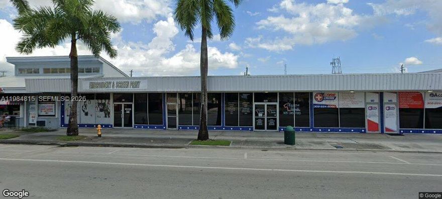 Prime location for this commercial 7,640 sq ft building with a 13,500 sq ft lot directly on Krome Ave in the City of Homestead with B-1 zoning. The property is currently divided for two businesses but can be remodeled as desired to accommodate up to 5 separate units, each with their own address and bathroom. Parking is available on the street in front of the business, with additional paved parking in the back of the building which offers both front and back building access. The building has recently completed its 40-year recertification and is ready for its new owner.