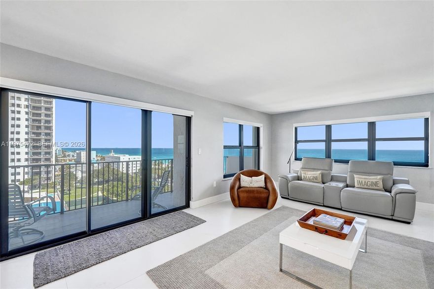 DESIGNER-RENOVATED 3 BEDROOM / 3 BATH CORNER RESIDENCE ON THE 10TH FLOOR WITH JAW-DROPPING DIRECT OCEAN VIEWS FROM MULTIPLE EXPOSURES! OFFERING NEARLY 2,000 SQ FT OF ULTRA-LUXURIOUS LIVING SPACE, THIS ONE-OF-A-KIND SHOWPLACE HAS BEEN COMPLETELY REIMAGINED WITH STUNNING 48X48 WHITE MATTE TILE THROUGHOUT, A MAGAZINE-WORTHY CHEF’S KITCHEN, AND BRAND-NEW HURRICANE IMPACT WINDOWS AND DOORS. SPA-INSPIRED BATHS FEATURE TWO OVERSIZED WALK-IN SHOWERS PLUS A LUXURIOUS WALK-IN SOAKING TUB FOR THE ULTIMATE IN COMFORT AND STYLE. EVERY DETAIL HAS BEEN FLAWLESSLY CURATED — JUST BRING YOUR SUITCASE AND MOVE RIGHT IN.

LOCATED AT JUST STEPS FROM THE ICONIC HOLLYWOOD BEACH BROADWALK, ENJOY A TRUE RESORT-STYLE LIFESTYLE WITH 2 HEATED POOLS, BEACH SERVICE, CAFE, FULL FITNESS CENTER, TENNIS, PICKLEBALL, AND VIBRANT SOCIAL EVENTS. MINUTES TO FLL AIRPORT AND AVENTURA MALL. THIS IS THE KIND OF RESIDENCE THAT MAKES EVERY OTHER UNIT FEEL ORDINARY — A RARE OPPORTUNITY TO OWN ONE OF THE MOST IMPRESSIVE HOMES ON HOLLYWOOD BEACH AT AN AFFORDABLE PRICE.