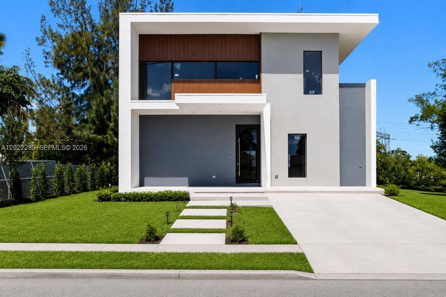 Brand-new modern residence by G3 Arquitectura. This stunning 4-bedroom, 4-bathroom home features a private pool, high ceilings, Italian flooring, an Italian-designed kitchen, and high-end appliances throughout. Ideally located on a canal with ocean access and approximately 10 minutes to open water. Just steps from Dania Pointe, only 7 minutes from Fort Lauderdale-Hollywood International Airport, and with quick access to I-95, this home offers the perfect blend of luxury, style, and convenience.