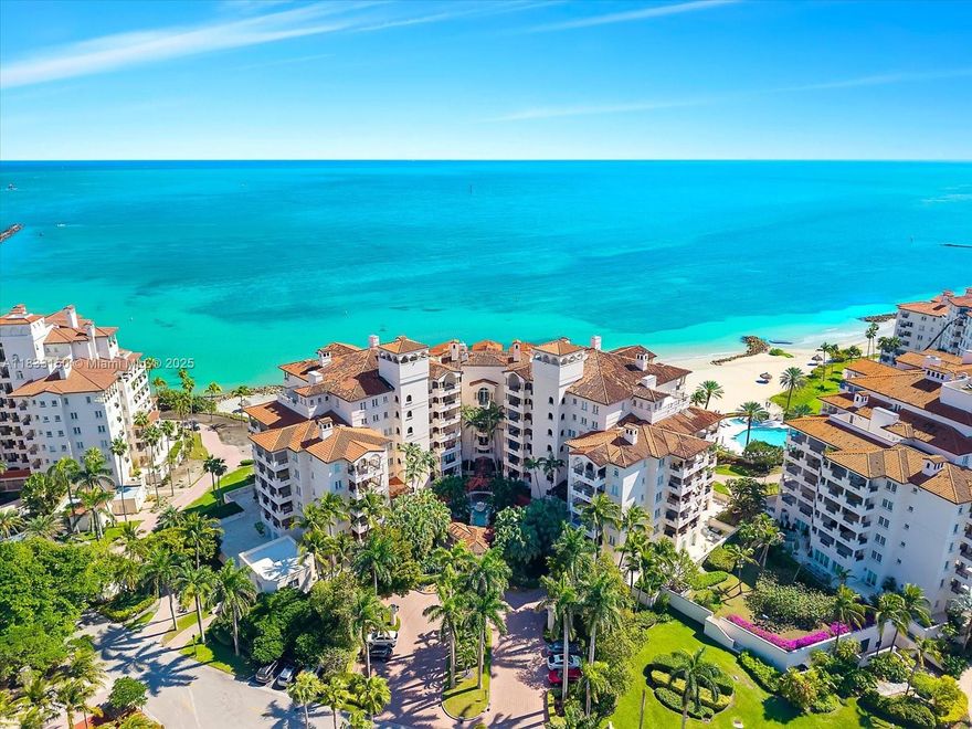 Step onto the pristine sands of Fisher Island and embrace oceanfront living! This newly renovated masterpiece showcases 3 bedrooms, 4.5 baths and 3,959 sq ft of elegantly designed interior. Features include: a gourmet kitchen with Viola marble countertops, a rolling center island, custom-designed bathrooms & closets, French oak wood and micro cement floors, upscale lighting, waterwork brass fixtures, impact glass doors and many more improvements. Indulge yourself with breathtaking views of the Atlantic Ocean and Miami Beach in this expansive wraparound terraces encompassing 1,721 sq ft perfect for entertaining! The principal suite includes dual walk-in closets and bathrooms with spa-inspired baths. Live the Fisher Island lifestyle in this exceptional offering! Easy to show.