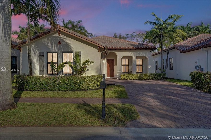 PRICE DRASTICALLY REDUCED FOR A QUICK SALE! WELCOME HOME! NEWER BUILD GATED COMMUNITY "MONTERRA OF COOPER CITY". SINGLE FAMILY 3 BED,+DEN/4TH BED, 3 BATH W/2 CAR GARAGE WAITING 4 A NEW FAMILY 2 CALL THEIR OWN. ONE STORY *CHAPALA* MODEL.FEATURES INCLUDE:VOLUME 12FT CEILINGS,OPEN FLOOR PLAN,SEPARATE LAUNDRY ROOM,BAMBOO WOOD FLOORS IN ALL BEDROOMS,TILE FLOORING,GRANITE COUNTER TOPS,SS APPLIANCES,LED LIGHTING, "SMART" LIGHTING,UPGRADED FIBER OPTICS WIRING 4 AMAZING INTERNET SPEED THROUGHOUT, RING,COMPLETE IMPACT WINDOWS/DOORS,PAVED FRONT DRIVEWAY,BACKYARD PATIO & PLENTY OF SPACE 4 A FUTURE POOL. RESORT STYLE AMENITIES INCLUDING TENNIS,BASKETBALL COURTS,GYM,POOL/SPLASH PAD,TOT LOT & 2 DOG PARKS (SMALL/LARGE DOGS). ALL SCHOOLS ARE A+ RATED. ++CDD HOA PAID YEARLY IN TAXES++.