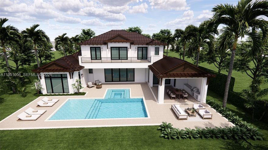 Situated on a quiet island street, this is a rare opportunity to own a brand-new waterfront home on one of the most coveted streets in Admirals Cove. With desirable southern exposure, and offering direct ocean access this is a property you won't want to miss! Built by award-winning Hasey Construction, this residence offers 6,450 square feet of air-conditioned living space across two levels, with over 8,100 square feet total under roof. The thoughtfully designed layout features five en-suite bedrooms, a private club room, four-car garage, and expansive open living areas created for both everyday comfort and elevated entertaining. The main level is centered around an expansive open-concept living environment, including a dramatic great room with linear fireplace, formal and casual dining