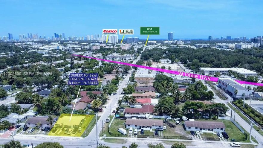 Located between North Miami and North Miami Beach, just West of W. Dixie Hwy, this corner duplex sits at an accommodating intersection leading to main access roads, schools, universities, health care institutions, and anchor stores. This turnkey-ready property, which exudes the owner's pride, features a fresh coat of paint, upgraded windows, a fenced-in yard, and a newer pitched roof. Allocate yourself by investing in a positive, with a rapid-growth community with strong workforce prospects. Call the listing agent for details and to schedule your showing today.