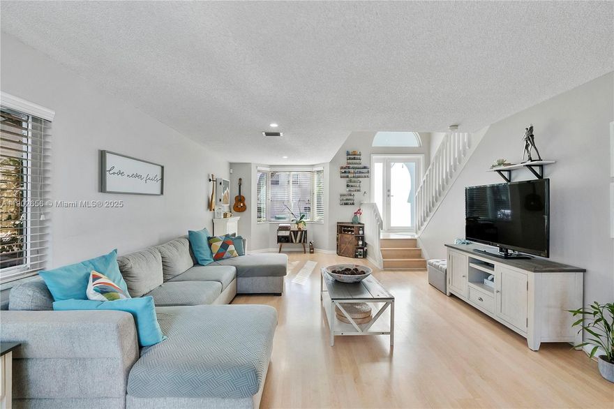 Beautifully turnkey 3-bed/2½-bath home featuring newly installed impact window/patio doors. Lots of natural light, open floor plan, updated kitchen, neutral finishes and a move-in-ready presentation.  Stainless steal appliances, well maintained lake front lawn, open patio, and recent exterior painted.  Low HOA fees! No HOA approval required!  Located in the sought-after West Glen neighborhood of Coral Springs. just minutes to shopping, schools, parks and major roads. Schedule an appointment Today!