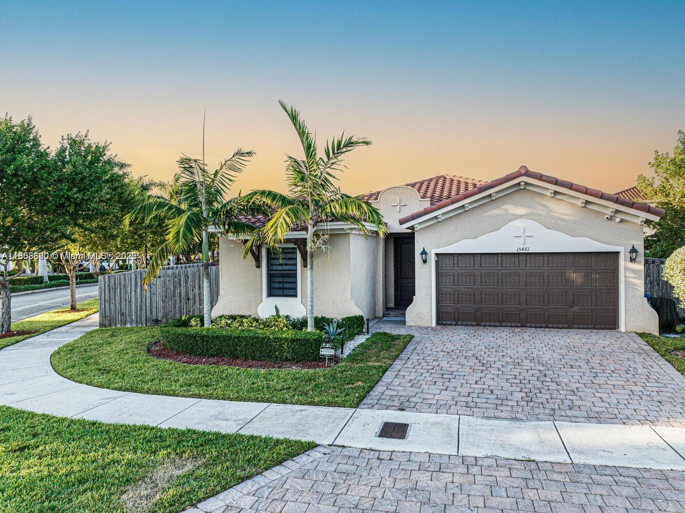 Stunning, fully remodeled 3-bedroom, 3-bath single-family home loaded with upgrades! Featuring an open-concept layout, modern kitchen with stainless steel appliances, quartz countertops, and stylish lighting throughout. Enjoy beautifully renovated bathrooms with double sinks, new flooring, impact windows, and fresh blinds. Built in 2015, this corner lot offers an oversized patio with space for a pool, a fenced backyard, and a 2-car garage. The spacious primary suite boasts walk-in closets and a luxurious bathroom. Additional perks include a laundry room, access to a gorgeous clubhouse, community pool, park, and top-rated A+ schools. Immaculate and move-in ready—this home is a must-see!