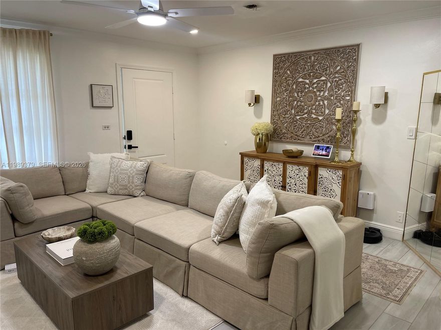 Come fall in fall with this spacious and gorgeous 2 Bedrooms, 2 Bath home at Mainlands of Tamarac, a 55 and better community. The upgraded kitchen and bathrooms showcase beautiful counter tops, new stainless steel appliances,  and beautiful gray ceramic tile flooring throughout the home. The home also includes a garage and new washer and dryer. 

It is conveniently located near major highways and shopping centers.