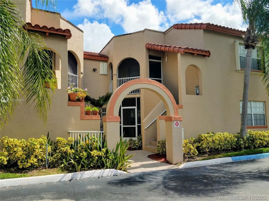 THIS BEAUTIFUL UNIT IS LOCATED IN THE HEART OF PEMBROKE PINES, RENOVATED KITCHEN CABINETS, AND BATHROOM. THIS COMMUNITY HAS EASY ACCESS TO MAJOR ROADS AS FLORIDA'S TURNPIKE, INTERSTATE
 I-75, AND UNIVERSITY DRIVE, AMONG OTHERS. THE COMPLEX IS CLOSED TO MEMORIAL HOSPITAL WEST, PEMBROKE LAKES MALL, HOME DEPOT, LOWE'S BANKS, FAST FOODS RESTAURANTS, AND 15 MINUTES AWAY TO THE EMBLEMATIC SEMINOLE HARD ROCK HOTEL & CASINO WITH ITS OWN MALL, LOTS OF RESTAURANTS, CASINO, DAY & NIGHT CLUBS, SWIMMING POOLS, AND A GREAT THEATER FEATURING THE MOST FAMOUS ACTORS AND SINGERS. ENJOY THE RELAXING LAKE VIEW AT THE REAR OF THE UNIT, WHERE THE EXOTICS BIRDS AND THE PEACEFUL WATERS ENHANCE THE LANDSCAPING OF THE BUILDING.