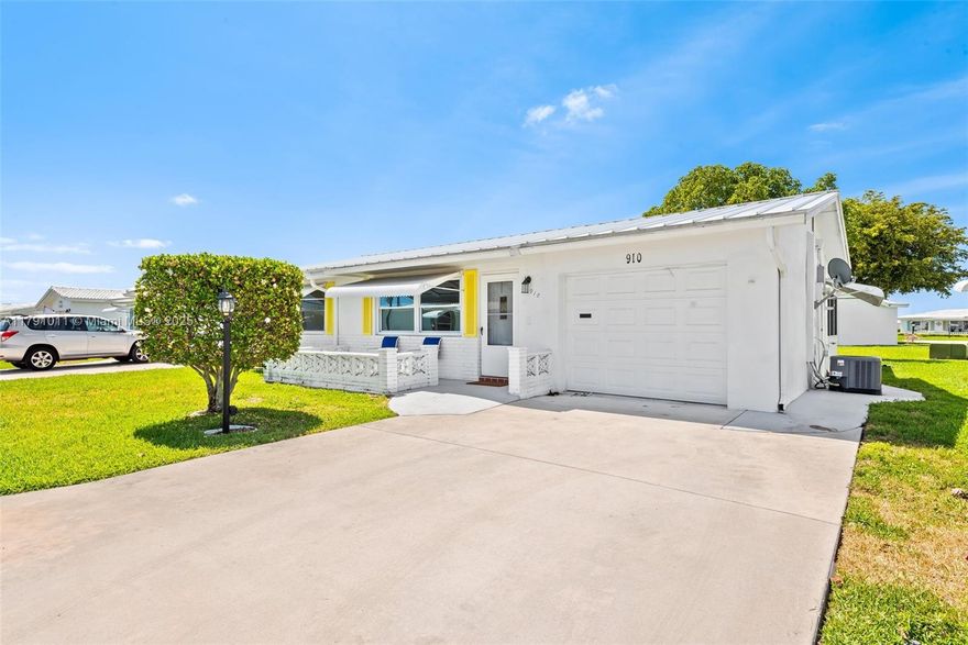 Welcome to Your Slice of Paradise in Palm Beach Leisureville! Step into this beautifully maintained single-family home nestled in the heart of the highly desirable 55+ community of Palm Beach Leisureville. This charming residence features stylish newer flooring throughout, a tastefully renovated bathroom, and the convenience of a 1-car garage—perfect for full-time living. Enjoy the vibrant, active lifestyle that Leisureville is known for, with access to a free par-3 golf course, three clubhouses, three sparkling pools, shuffleboard courts, billiards, and a well-equipped fitness center. Located just minutes from the best of Delray Beach—famous for its shopping, dining, nightlife, and sun-soaked beaches—this home offers the ideal blend of relaxation and recreation.