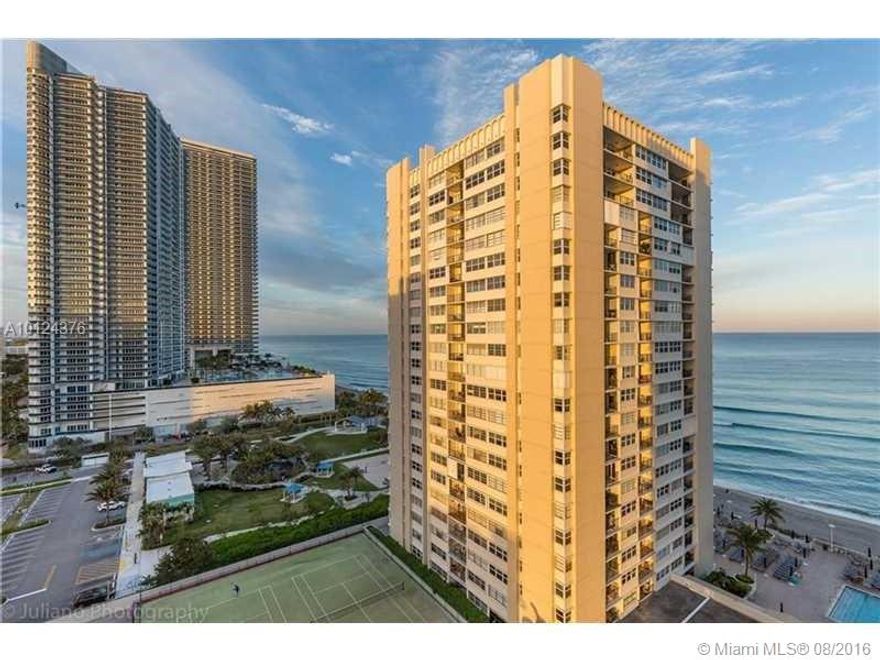 Gorgeous South East Ocean view from this massive 1BR/1.5BA unit! Tons of natural light, open balcony, tile floors throughout, updated bathrooms, huge walk-in closets & large eat-in kitchen. La Mer is an Oceanfront building that offers resort-style amenities such as restaurant, beach service, tennis, beauty salon, heated attended pool, fitness center, sauna/steam room, bbq area, valet and 24 hr security. Centrally located near supermarkets, shopping malls, airports, public parks and fantastic restaurants.