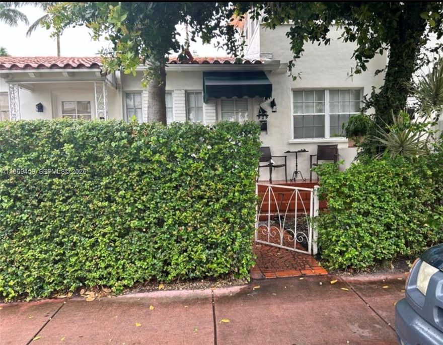 Discover elevated South Beach living in this fully renovated 1-bedroom, 1-bath Art Deco private home style villa, never occupied since completion. The residence features all-new appliances (2025), central A/C (2024), a concealed full-size washer/dryer, and elegant old world finishes throughout. The thoughtfully designed layout offers a generous living room, a separate kitchen and dining area, and a spacious bedroom that easily accommodates a king-size bed, complete with a walk-in closet. Enjoy your own private fenced front yard—an inviting outdoor retreat in the heart of the city. With a Walk Score of 96, you’re just steps from Collins Ave, the beach, Lincoln Rd, 5th St, Española Way, along with premier dining, shopping, and markets. Pet-friendly building with full reserves and no special assessments. No car needed, though ample permit parking is available in front.  A rare opportunity to own a private villa in the heart of South Beach. Motivated seller. Incentives offered.