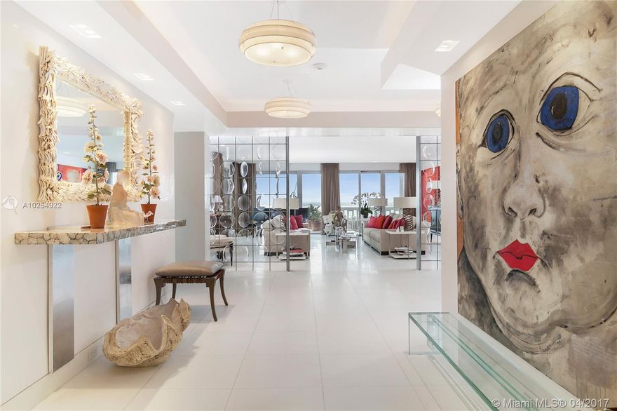 A  MANSION IN THE SKY!! COMPLETELY REMODELED WITH EXQUISITE APPOINTMENTS. ROUGHLY 2400 SF OF OUTDOOR TERRACES! CORNER APARTMENT WITH SPECTACULAR VIEWS OF DOWNTOWN MIAMI, BISCAYNE BAY AND THE OCEAN. A MUST SEE!! INCREDIBLE SERVICES THROUGHOUT THE BUILDING. TENNIS COURT, FITNESS CENTER, FULL RESTAURANT, PRIVATE DOCK, JOGGING PATH AND POOL.