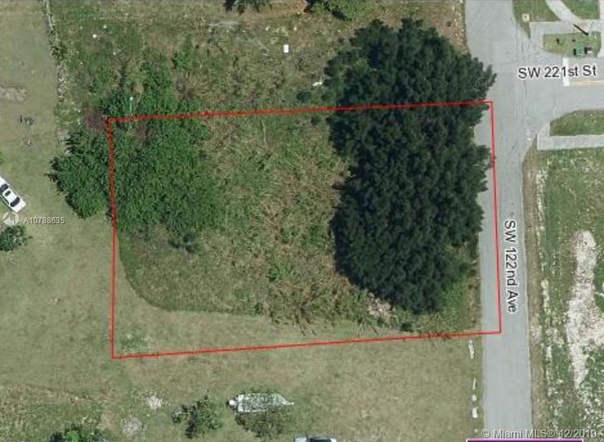 Great opportunity to build your dream home with NO HOA or CDD in this 12,632 sq. Ft huge lot. Up Coming area within short distance to Cauley Square. 
 Driving Directions: US 1 heading South make a right to 220 Street, then make a left on 122 Avenue property will be on the right.