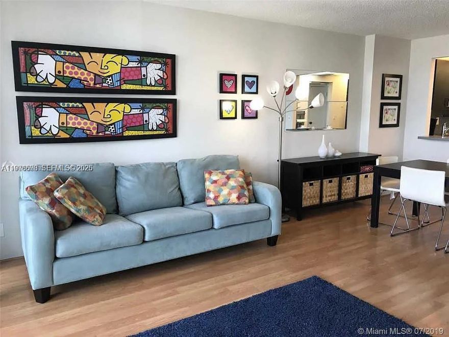A remodeled unit,  1 bedroom/1 & 1.5 bathroom at Arlen House East! Walk to the beach whenever you wish, close to Oleta Park, Aventura Mall and Bal Harbour Shops.  Relaxing canal and fountain views from all the rooms, with a large size balcony with impact doors slide windows.  The Building has gone through a massive renovation . All amenities are included, a huge pool,  two gyms, sauna,  tennis courts, 24-hour security, and a newly remodeled lobby, a desirable location close to everything.