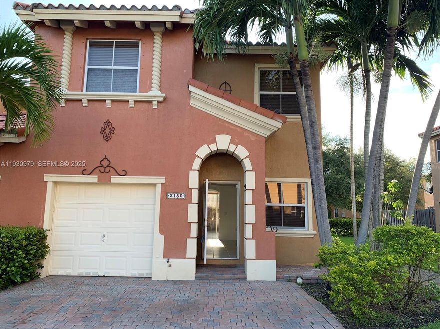 Live in the prestigious gated community of Venetian Isles. Wonderful corner townhouse with large master
bedroom, a total of 3 large bedrooms and 2 full bathrooms, half bathroom on the first floor, breakfast area, living
room, laundry room (It does not include a washing machine or dryer) on the second floor and a cozy patio for outdoor dining or to eniov. Exclusive clubhouse, swimming pool, beach volleyball court, jogging track, playground. Close to great schools, major shopping centers, and easy access to major highways, including the Florida Turnpike and Dolphin Expressway.