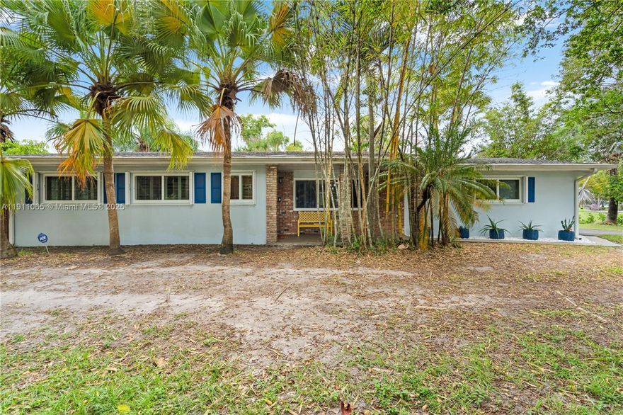 This Palmetto Bay Gem has preserved its old Florida charm whilst having been substantially improved! Perched high on a large corner lot, this 4 bed/2 bath, 2-car garage home has it all! 
Open living and dining areas open onto a beautiful screened in terrace boasting a salt water heated pool. Open kitchen with SS appliances and granite countertops. Primary suite separate from secondary bedrooms. All impact doors and windows, porcelain floors and newer roof, updated plumbing, all contribute to this delightful residence ready for your most discerning buyer.
The street is so quiet and yet conveniently close to highways, shops, and restaurants. Easy to show! Won't last!
