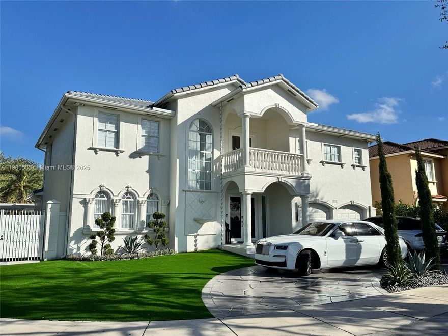 Modern 5 Bedroom/3 Baths home located in the breathtaking town of Miami Lakes. This home sits on a 9,000 sqft corner lot. This home has high volume ceilings, recessed lighting, surround sound throughout and beautiful glass stair case with motion sensor lighting for night time. This luxury home has a kitchen with a waterfall feature counter, top of the line appliances. Home features a bedroom on the first floor. In the relaxing master suite, enjoy the newly designed master bedroom with his/hers walk-in closets. The home is located in the community of Royal oaks but does not pertain to the ROYAL OAKS association. Newly Made Pergola with Outdoor kitchen.