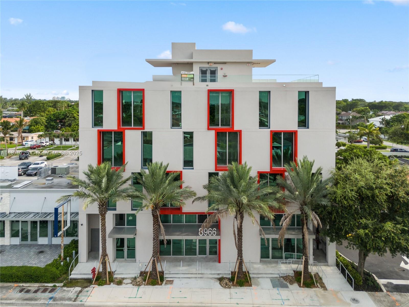 Class "A" new construction building, situated on the Bird Rd Corridor just west of the Palmetto Expressway, offers 45,829sqft of versatile space for retail, office, or medical use. The 4-story structure features 3,021sqft of retail space on the 1st floor and 12,808sqft of office space on the second through 4 floors. It includes a 24,127sqft parking area with a 43-space garage, expandable to 80 spots with valet, a 1,500 sqft covered canopy on the roof, 60k+ daily traffic count, ensuring maximum exposure, multiple side-seen faces for signage 100x50 ft of exposure and XL stainless finish elevators for stretchers or medical equipment. Suitable for a range of uses such as primary care, urgent care, imaging, labs, social services, or as a Corporate Business Center. Seller financing available.