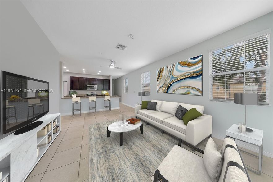 Motivated seller ! take advantage of this opportunity! Ideal for investors, first-time buyers, and families with children.
Rented to an excellent tenant who wishes to stay. Prime location less than one mile from I-75 and Pembroke Gardens.
Mediterranean-style corner townhouse in Cobblestone, two stories, featuring 3 bedrooms, 3.5 bathrooms, and a den/study. Includes a balcony, granite countertops, wood cabinetry, stainless steel appliances, LED lighting, and blackout curtains. Conveniently located near the clubhouse.

Enjoy amenities such as a pool, gym, playground, and more. Just steps from restaurants and entertainment. The unit is tenant-occupied, and photos have been digitally edited to remove furniture and personal items. Second floor has carpet.