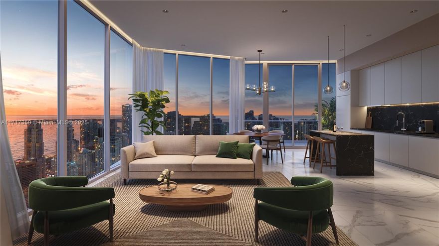 Okan Tower is 902 ft, 70 stories, & located in the center of downtown Miami. Condo-Hotel units are located on the 36th Flr (434 ft+ high) to the 50th Flr and part of the Hotel program. Condo-Hotel owners have a deed to the unit & can occupy the unit 180-days each year while in the Hotel program. The Hotel program is 100% managed by Hilton for short-term rentability. The units are fully furnished & all bookings, cleaning, & FF&E are included. A 5-star experience w/ world-class restaurants & amenities. Okan Tower is a mixed-use project w/Class-A office; 4,500 SF ballroom; a prime location for business travelers w/ Miami Worldcenter to the north & the Historic District to the South. Transportation within 1-block: Brightline, Metrorail, and Metromover. Pricing & availability subject to change.