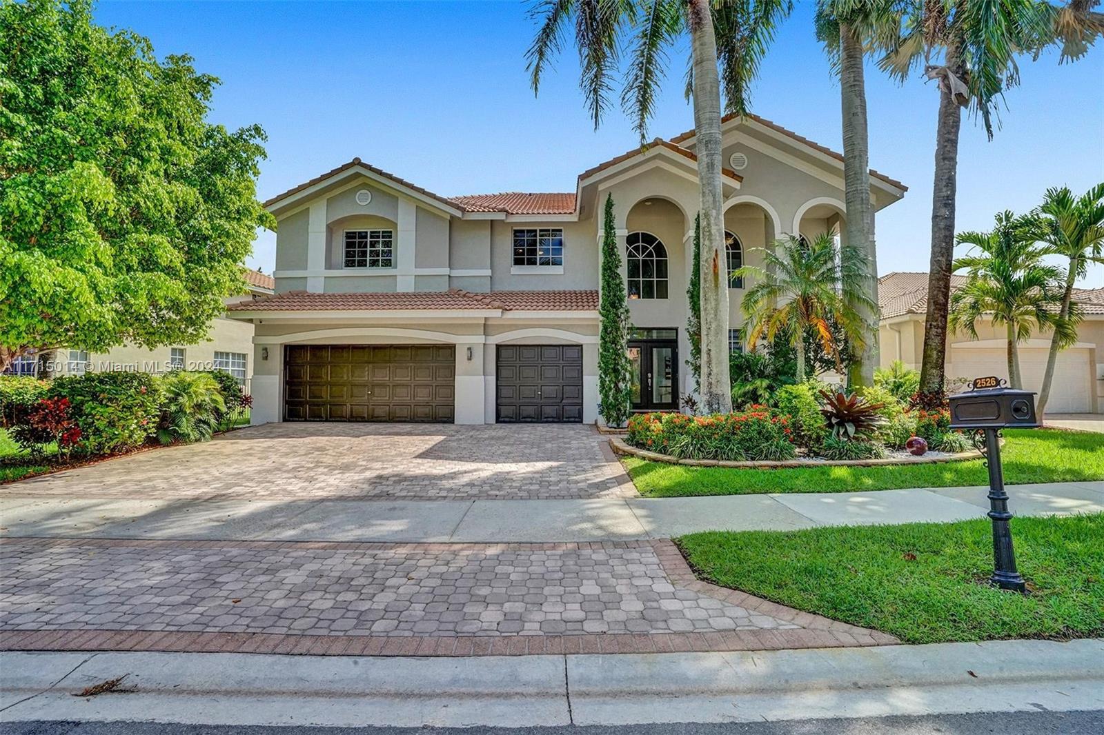 Rental Property at 2526 Hunters Run Way, Weston, Broward County, Florida - Bedrooms: 5 
Bathrooms: 4  - $9,340 MO.