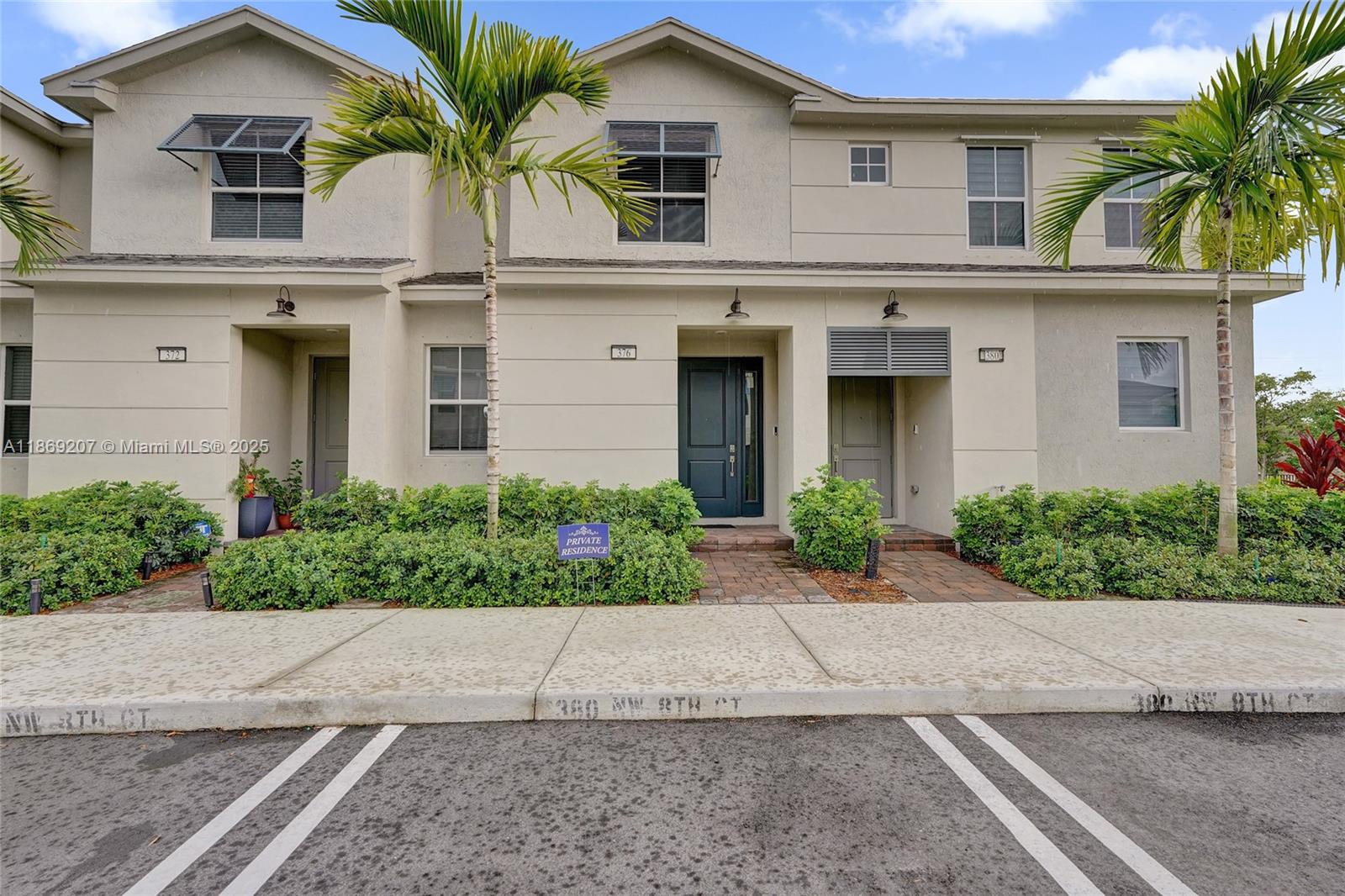 Live in this freshly painted 3BR/3BA townhome, the lowest-priced rental in Highland Oaks! Built in 2024, this spacious residence offers an open layout with tile flooring throughout the first level, plush carpet upstairs, beautiful cabinetry, stainless steel appliances, and an in-unit washer/dryer. The master suite features ample closet space, and two assigned parking spaces are conveniently located right outside your door. Highland Oaks is a beautifully designed community with walking paths, a tot lot, seating areas, and easy access to major roads. Perfectly situated near supermarkets, dining, I-95, Dixie Hwy, and just minutes to the Pompano Beach Pier, Amphitheater, parks, and more. Available now!