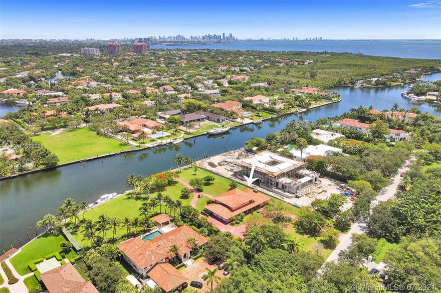 Prestigious Gable Estates Deepest Water Yacht Basin!  This gorgeous 1.38 acre estate is prime property in one of the most coveted locations in the area! Upon entering the lushly landscaped grounds of the Gable Estates community you will be entranced with this gorgeous DIRECT OCEAN access community! One of the few DEEP WATER access areas that can accommodate large yachts & sailboats. This property is boasting over 160ft of seawall on one of the deepest canals and largest yacht basins in the community with Biscayne Bay & the Atlantic Ocean less than 3 minutes away. Wake up every morning in paradise with gorgeous views of the water, gorgeous million dollar homes & amazing yachts. Rarely available opportunity in this prestigious area. Remodel or tear down and build your own private paradise!