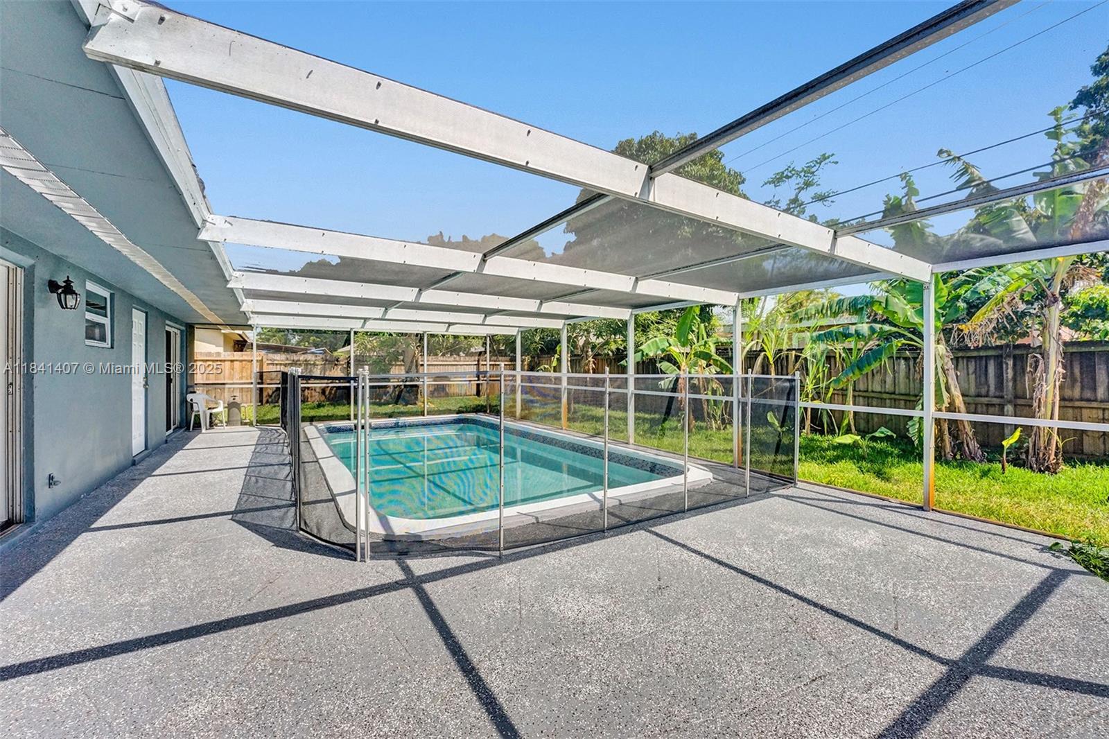 Bright and newly remodeled 4/2-bath, 1,508 sq ft pool home with no HOA, quick move-in. Enjoy stylish vinyl flooring throughout and a screened-in pool with a safety fence perfect for entertaining or relaxing. The updated kitchen features new stainless steel appliances and granite countertops. Additional highlights include a large laundry room and a fully fenced backyard. The converted garage offers extra flexibility with its own closet, ceiling fan, wall-mounted AC,ideal for a guest room, office, or gym. Just 5 minutes to Downtown Delray, 13 minutes to the beach. Close to Whole Foods, Trader Joe’s. Quick highway access via I-95, the Turnpike, and Tri-Rail. Pool and lawn maintenance are included in rent.