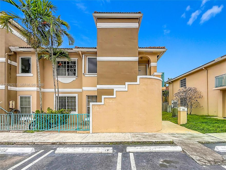 Stunning 3-bedroom, 2-bathroom townhouse in the sought-after Lago Lindo Townvillas community in Kendall. This desirable second-floor unit features vaulted high ceilings that create an airy, spacious feel and provide exceptional extra storage space. The entire home boasts elegant, high-quality porcelain tile flooring in pristine condition. Offered in 'AS-IS' condition, this move-in-ready gem combines comfort and style in a prime location near top schools and shopping. Don't miss this opportunity to own a beautiful, bright, and well- maintained property in one of Kendall's most peaceful communities!