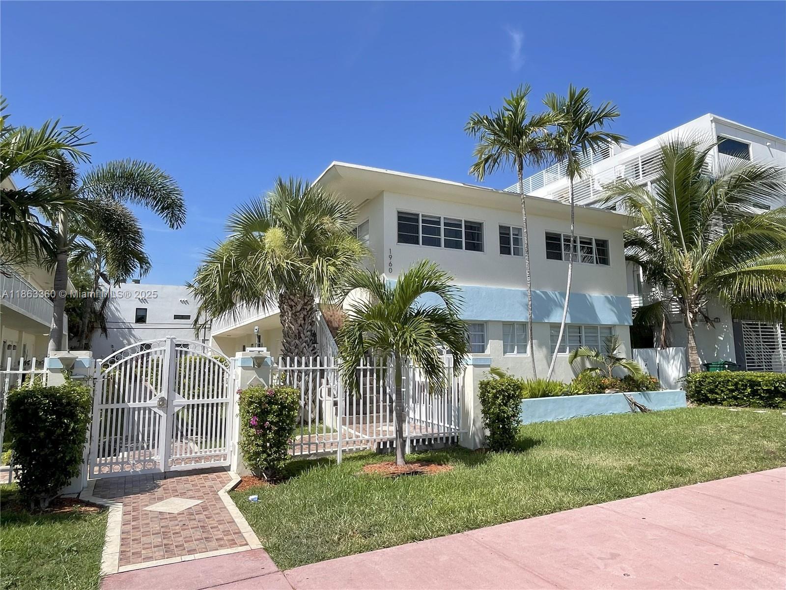 Plenty of street parking available. Fully furnished spacious 2 bedroom / 2 bathroom top floor unit on Normandy Isle. Fully protected by hurricane impact windows. Lovely wood floors, stainless steel appliances, tankless water heater, and central AC. A 2-in-1 washer/dryer located inside the unit. Well situated for those wishing to be close to Miami Beach, yet wanting to avoid heavy traffic congestion to get onto mainland.