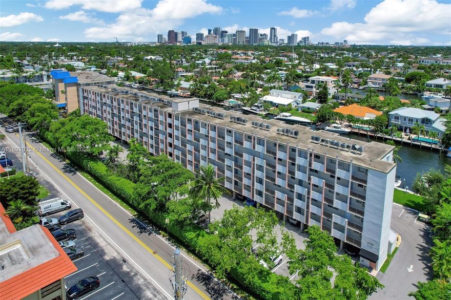 Live the Fort Lauderdale lifestyle in this beautifully maintained 1-bedroom, 1-bath condo located just moments from Downtown, Las Olas Boulevard, and the beach. Situated on the top floor, this unit offers stunning views of the Intracoastal and city skyline. Enjoy an open living area, walk-in closet, and private balcony perfect for watching boats pass by. Cromwell West features a waterfront pool, dock access, elevator, and guest parking. Unbeatable location—steps to 17th Street shops and dining, with easy access to the airport and major highways.