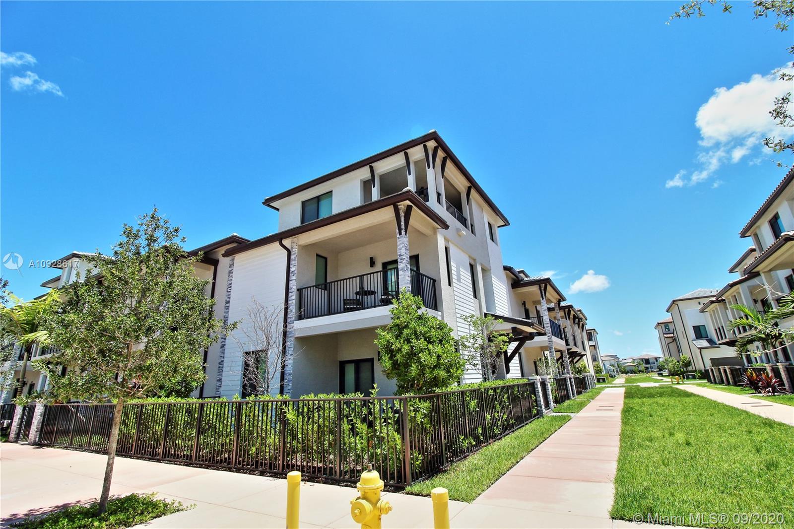 Gorgeous Townhome in the community Urbana at Downtown Doral, This unit is one in a kind, MODEL CG and now you have the opportunity Rent of this amazing 3 stories Townhome with 3 Bedrooms and 2-1/2 Baths, Outdoor Kitchen in third floor with an entertainment area and a second terrace, Balcony from the Master room . Enjoy this top quality and modern finishes and appliances, with all the upgrades wood floor , wood stairs , 2 Car Garages, this is one of the high ends condos in Doral.