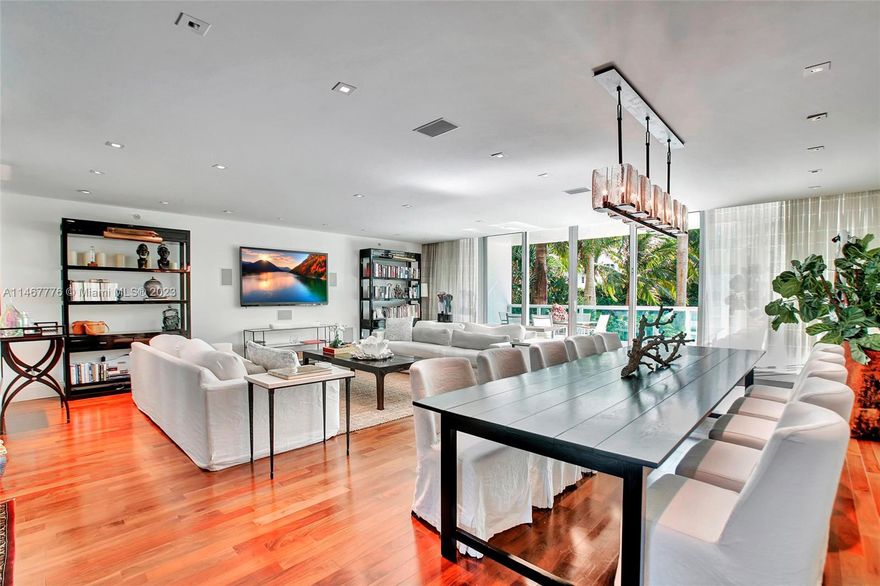 Beautifully updated/Designer decorated 3 beds + DEN, 5 baths flow-thru unit at Porto Vita North Tower. Walk-in through your private foyer entrance w/wrought iron doors to an open, warm modern living space w/wooden floors throughout. Master suite & living area are east facing the mezzanine & fountain, separate private terraces. Other 3 ensuite beds face west sharing a large terrace w/water, golf course & city views. Clubhouse went through a multi-million dollar renovation. Choose to dine poolside or in one of the other 2 restaurants. The spa offers daily classes, one-on-one training, massages, facials & an onsite full-service hair salon. Enjoy tennis & PICKLE BALL COURTS, SOCCER FIELD, indoor/outdoor bars, boat slips, & more. Live the Porto Vita life!