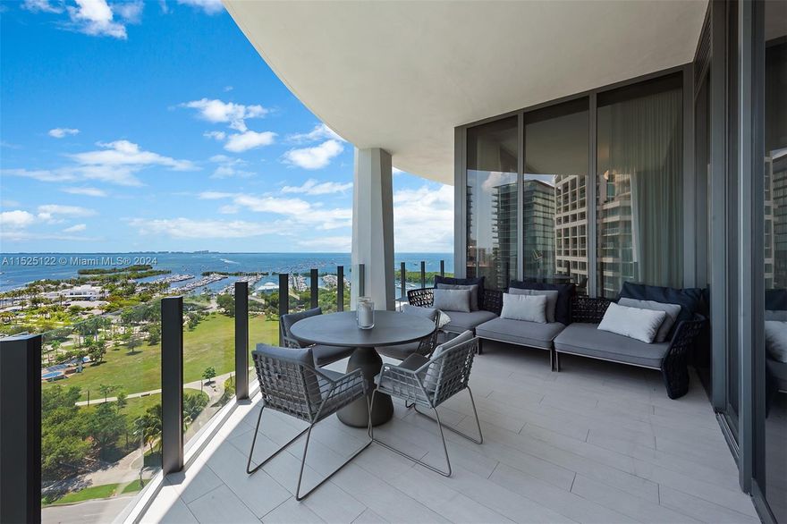 Welcome to luxury living at One Park Grove unit 15D. This stunning residence offers breathtaking views of the bay and city skyline from every room. The open floor plan, high ceilings, and floor-to-ceiling windows create a bright and airy ambiance, perfect for relaxing and entertaining. The modern kitchen is a chef's dream, featuring top-of-the-line appliances, sleek cabinetry, and a spacious island. The expansive master suite provides a private retreat with a spa-like ensuite bath and ample closet space. Residents of One Park Grove enjoy exclusive access to a wealth of amenities, including a state-of-the-art fitness center, resort-style pool, and private dining facilities. With its prime location and unparalleled luxury, this is a rare opportunity to experience the best of Miami living.