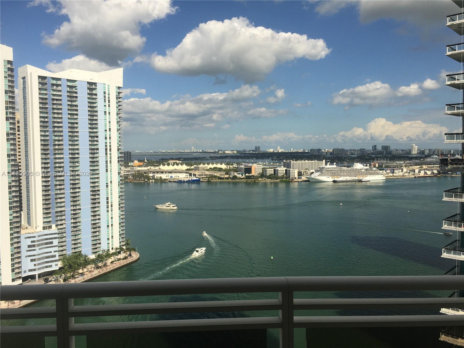 Water and skyline views. Luxurious corner residence with all private bathrooms, marble floors, huge wrap around balcony, eat in kitchen with Italian cherry wood cabinetry, stainless steel appliances, wine coolers, master bath with bidet, whirlpool and separate shower, walk-in closets, full washer/dryer utility room, amenities include bi-level fitness center, heated 30 meter pool, tennis, racketball, concierge, security, two assigned parkings. Brickell Key is an exclusive island oasis with $500 million invested in this centrally located island. Close to airport and beaches.