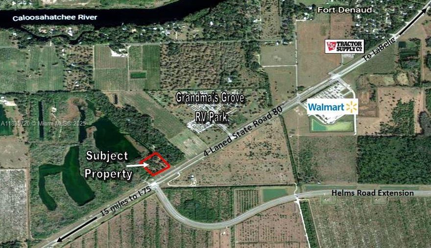 ZONED FOR ACTION! SR 80 W CORRIDOR/ 4.32 ACRES DONE! HENDRY COUNTY APPROVED PLANNED UNIT DEVELOPMENT ZONING IN PLACE, INCLUDING COMPREHENSIVE PLAN AMENDMENT, ON THIS 4.32 ACRE TRACT WITH 450+/- FEET ON 4-LANED STATE ROAD 80 WEST! Approved Concept Plan and Topographical Survey available. Property now zoned for many commercial uses including office and retail space, restaurant and fast-food outlets, alcoholic beverage sales, financial institutions, medical facilities, hotels/motels, storage, convenience store, gas station, schools, and more! This location is close to the Walmart and Tractor Supply and by the Helms Road Extension which is the site of the new LaBelle High School facility. The site is only 3 miles east of Lee/Hendry County line and 30 minutes from Fort Myers.