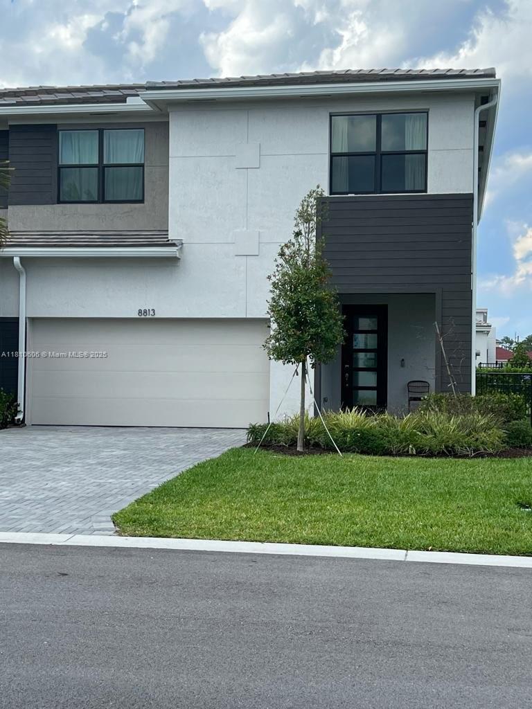 Offered furnished For $8,000!!!!! Stunning corner villa home, built in 2022 offers 2,317 sq ft of living space, showcasing an open floor plan that is bathed in natural light from hurricane-impact windows. The home features a grand two-story ceiling in the entry and staircase, creating a sense of openness. Upgrades abound, including LED recessed lighting throughout all rooms and hallways.The gourmet kitchen is a standout, complete with upgraded appliances, a convection oven,and sleek quartz countertops.With a prime location near Wellington and A-rated schools, this villa is an exceptional opportunity you won't wantto miss! Clean and ready for move in.2 months deposit and first month's rent are required, 6 months' rent are accepted