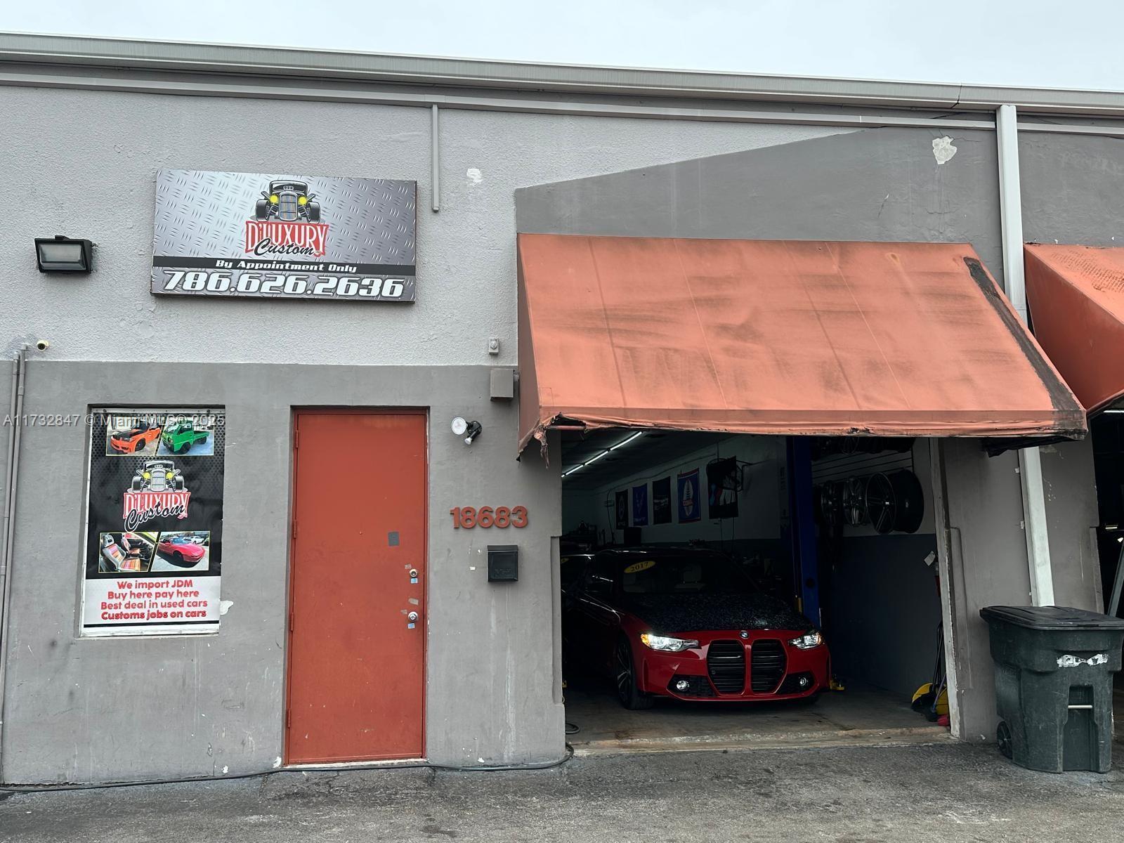 Great Opportunity to own an Automotive Sale & Repair Business on a major street in Cutler Bay with lots of visibility & vehicle traffic! Tools are SNAP-ON brand, new 10,000 lb plant, new tire, and balancing machines, $80k in tools and computers, 1800 ft warehouse with AC, full office with televisions, cameras, refrigerator, telephone number with more than 10 years in business, dealer and mechanics license, one year of paid insurance. 2 years left on lease for $2,300. Renew for 5 years.