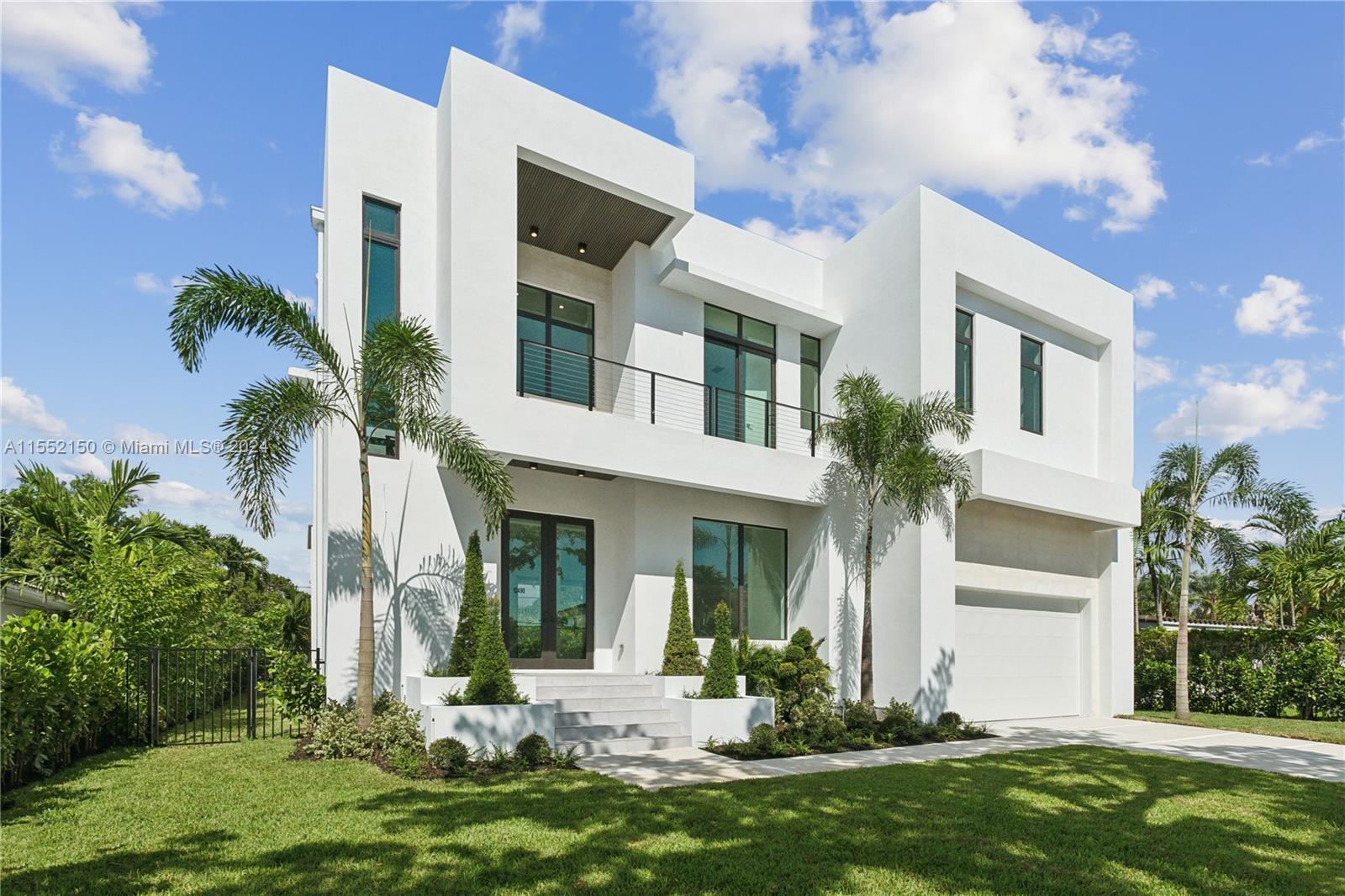 Modern 3 Story Pool Home with Roof Top Terrace. 5 beds & 6 baths plus upstairs sitting area/den/office/6th bedroom. 2 car garage with high ceilingst. Located across the street from bay front homes! 1st and 2nd floors are solid concrete. Open floor plan with soaring high ceilings, impact/hurricane rated 10ft floor to ceiling glass. Top of the line appliances. Primary bedroom features huge balcony overlooking the pool. All new pool with LED lighting. Located in 24 hr guard gated Islands of Keystone Point, Miami, Florida.