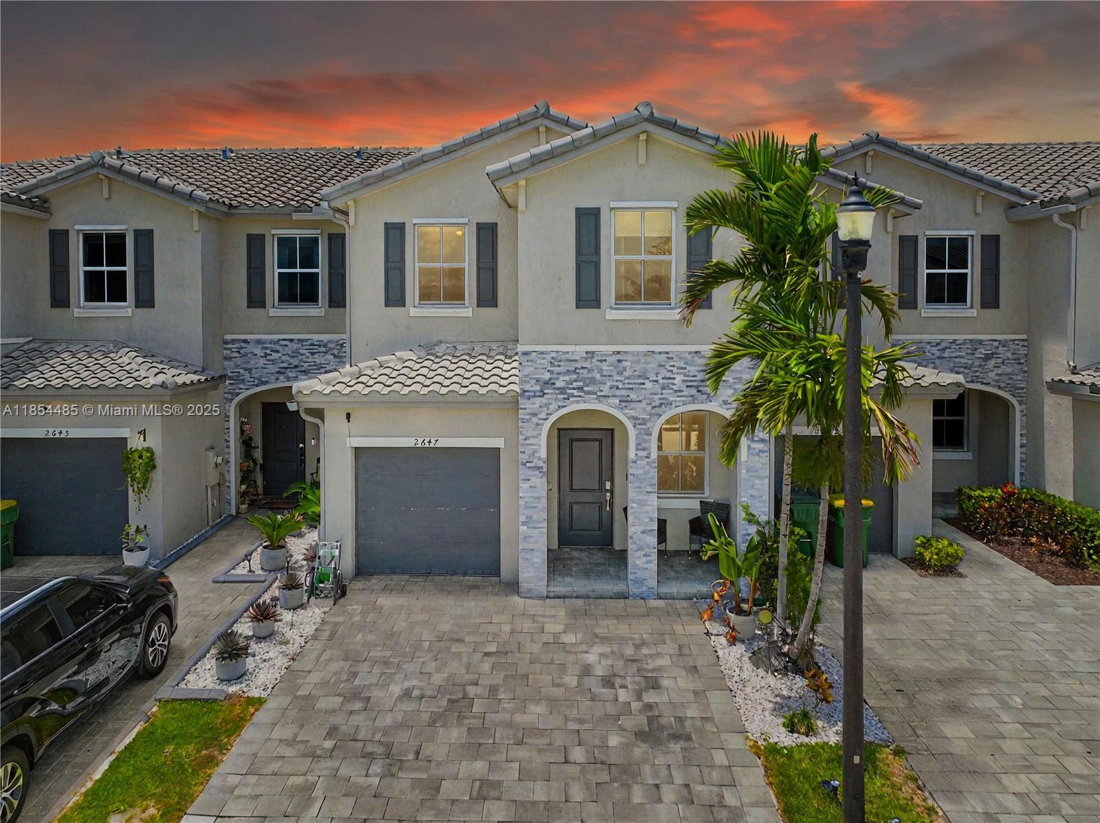 Welcome to this beautiful 3 bed, 2.5 bath townhome in the desirable Riviera at Keys Gate! Features include a spacious kitchen with plenty of cabinet space and stainless steel appliances, open living/dining/family areas, and a large primary suite with walk-in closet and double-sink vanity. Enjoy a fully fenced, low-maintenance backyard, laundry room, 1-car garage, and extended driveway. Community offers clubhouse, pool, gym & more. Close to shops, schools, restaurants, hospital, FL Turnpike & just minutes to the Keys. Low HOA! Don’t miss the 3D tour. May the FORCE be with you!