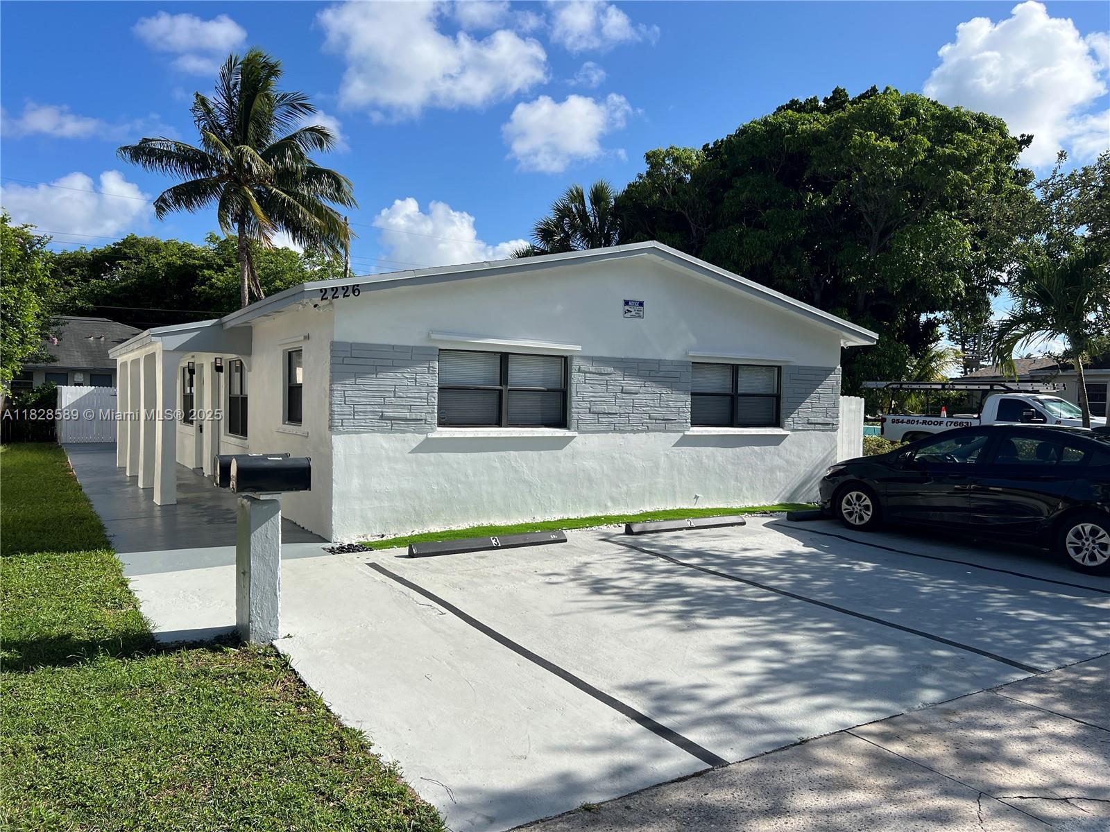 Beautiful and well maintained 2-bedroom, 1-bathroom duplex unit in the heart of Hollywood, Florida! Featuring a new A/C unit, recently renovated patio, freshly painted building, this home offers comfort and style. Enjoy rear and side patio access, plus the convenience of one reserved parking space. A laundry facility is located right next door, making daily life even easier. Includes hurricane shutters for peace of mind. Located just minutes from Dania Pointe's shopping, dining, and entertainment, and close to major highways and stunning South Florida beaches, the location can’t be beat. Water service, trash removal and landscaping services are all included in the rent. Quick approval. Don’t miss this opportunity!