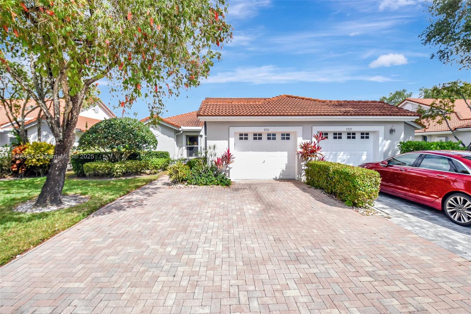 Welcome home to this beautiful Villa with tranquil water views from your screened in Lanai! Prime Location & desired community! Pet friendly 2 under 35lb each! Featuring 2 Bedrooms PLUS a den, spacious floor plan, high ceilings, large primary suite with ample closet space. Enjoy the convenience of a One Car Garage & Double Driveway. Short walk to the satellite pool. Palm Isles III is an active 55+ community that has amazing amenities such as a clubhouse currently under renovation, Association Management says it should be ready 12/2025 with 600 seat theater, card rooms, billiards, fitness center, library, tennis, Pickleball, Theatre, Indoor & Outdoor Pool & a Cafe for Breakfast & Lunch! Do not miss this opportunity to make this villa your very own. Pet's allowed under 35lbs