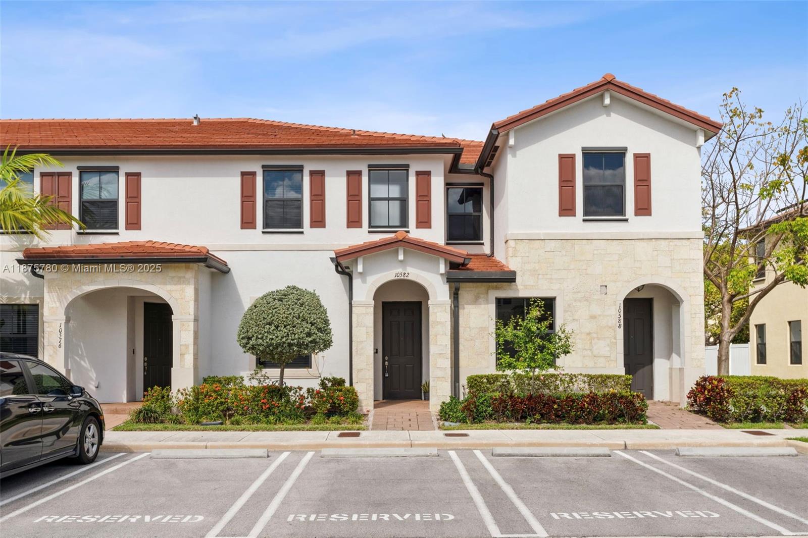 Come see this great townhome in Aquabella, featuring 2 bedrooms 2.5 baths. The layout is comfortable with a spacious living area which takes you to the open concept kitchen, dining and family room area. Go out to your private patio, perfect for relaxing, hosting a BBQ or for your 4 legged little ones to enjoy. Upstairs you’ll find porcelain tile throughout and 2 master bedrooms. The main bedroom has great space for a king size bed and a nicely large walk-in closet. Laundry upstairs for convenience. Conveniently located just off of I-75 making commuting to Miami or Broward a breeze. New shopping and restaurants nearby. The community has great amenities such as pool, splash pad, play areas and plenty of pet areas. *SHOWINGS START 9/16* Schedule a showing today!