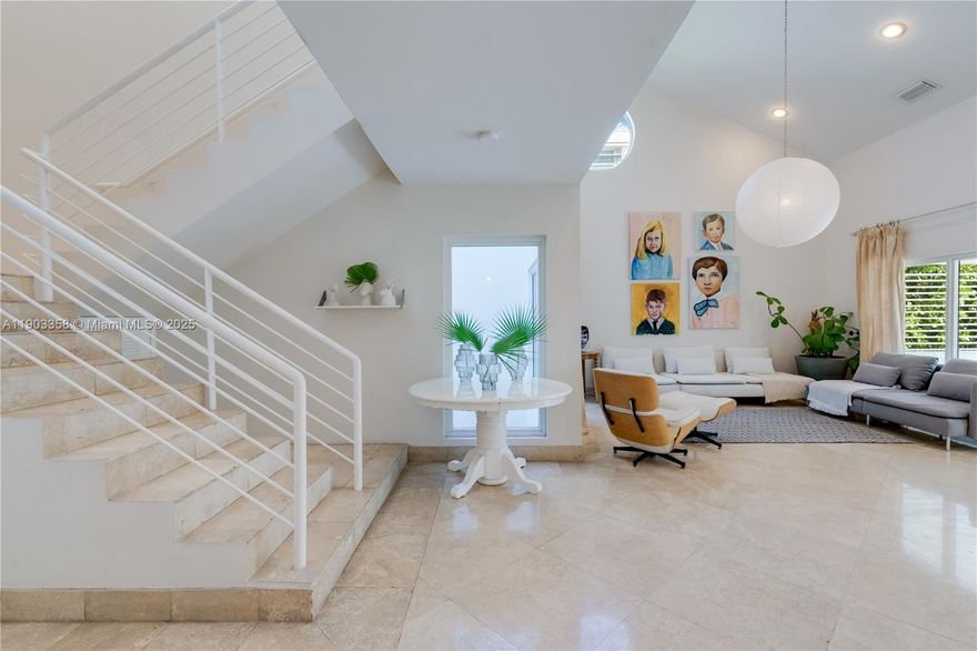 Key Biscayne Single-Family Home

Elevated two-story residence featuring a circular driveway, Tesla charger, and a two-car covered carport. The home welcomes you with a bright reception area overlooking the pool, seamlessly connected to a spacious family room.

Enjoy formal dining, a beautiful sun-filled atelier/family space with direct pool views, and a gourmet kitchen in a refined light-blue palette. The property also includes staff quarters and a laundry room.

Offering four ensuite bedrooms, this home provides a unique array of independent living and working spaces — ideal for a modern family seeking comfort, privacy, and functionality. Outfitted with hurricane-impact windows throughout.