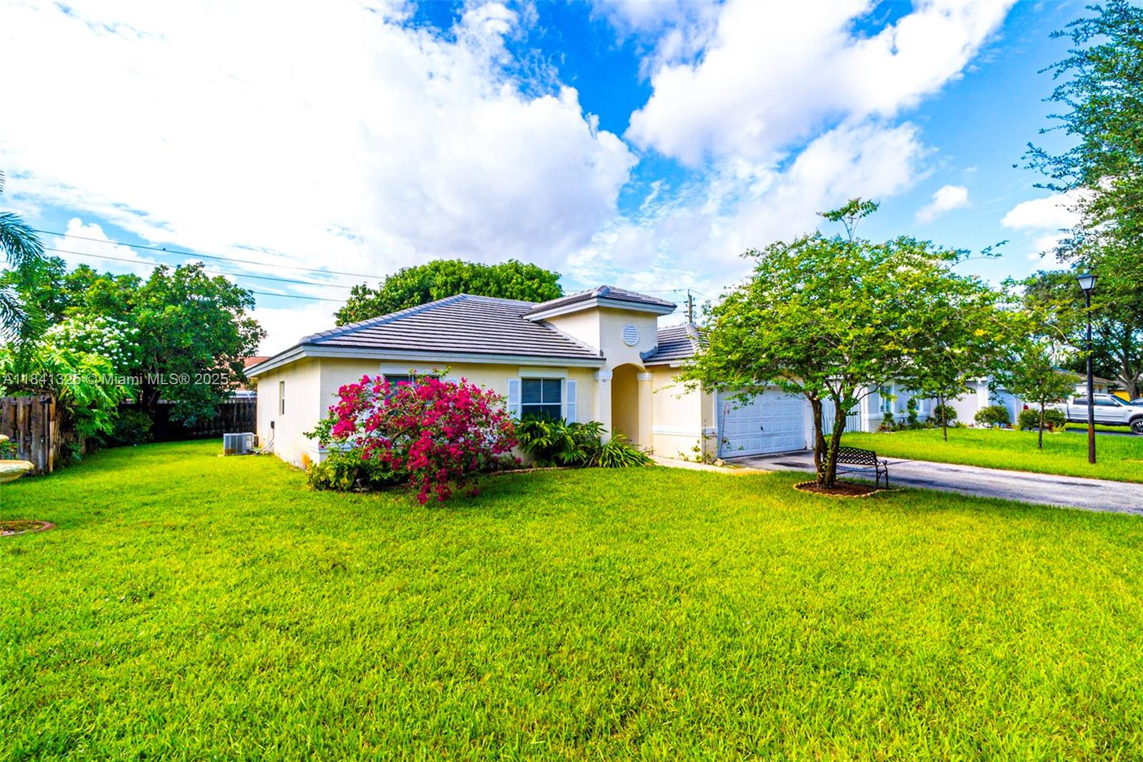 Experience laid-back South Florida living in this beautifully refreshed 3-bed, 2-bath home in vibrant Miramar! Enjoy a bright, open layout with soaring ceilings and a private backyard, perfect for BBQs, morning coffee, or peaceful evenings. Recent updates include a brand-new roof and an updated bathroom. The split-bedroom plan offers a comfortable primary suite with great closet space and natural light. A 2-car garage, full-size washer/dryer, and double driveway add everyday convenience. Located on a quiet street minutes from I-75, the Turnpike, the stadium, parks, shopping, and dining. No pets. No smoking. Renters insurance suggested. Min credit score 650. Available now.
