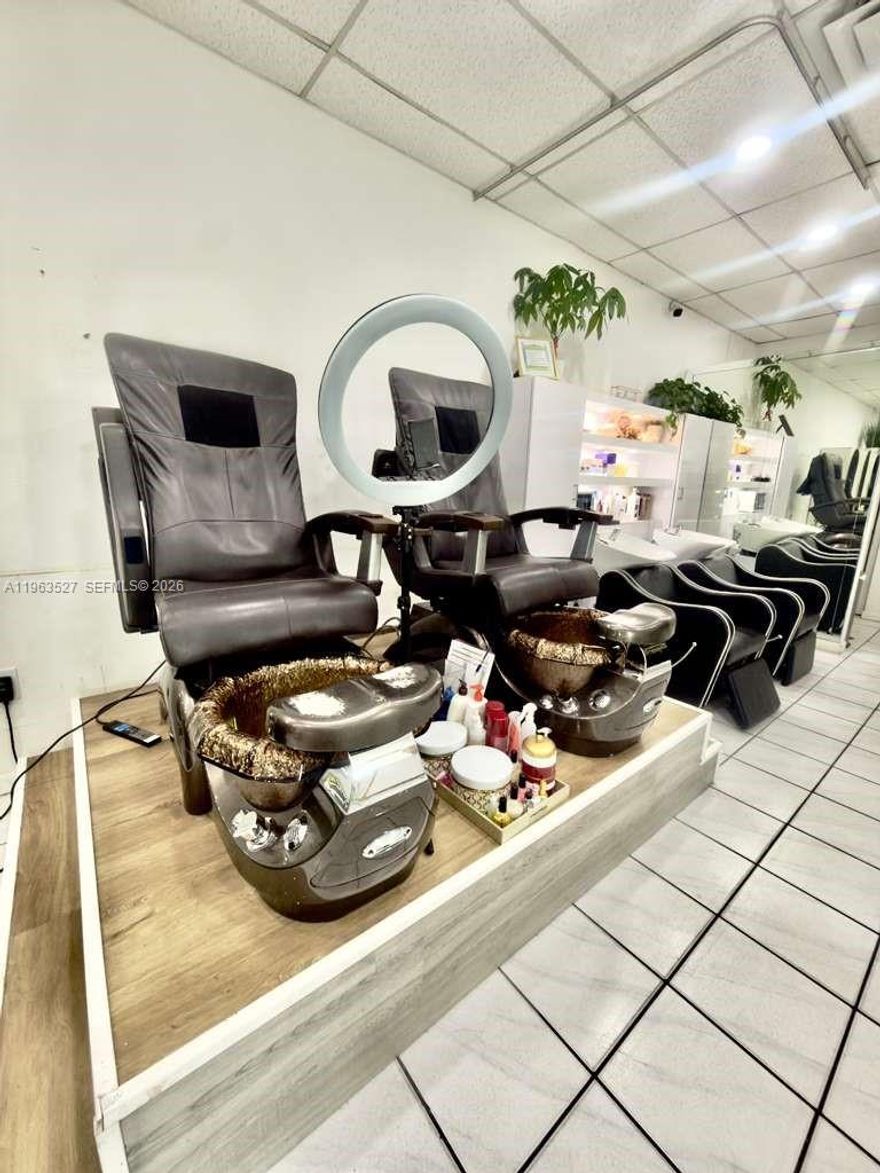 Fully operational beauty salon located in a highly trafficked area of West Flagler, surrounded by residential and commercial businesses. Low Rent: $2,386. Full Salon License and Supply License Included. Active Staff: 3 nail technicians (1 also provides facials and another offers lash services) and 1 hairstylist (actual owner)
Established business with steady clientele and excellent visibility.
Ideal for beauty professionals looking to own their own salon or investors seeking a structured, income-producing opportunity with growth potential.
For more information, please send a private message.
Showings by appointment only.