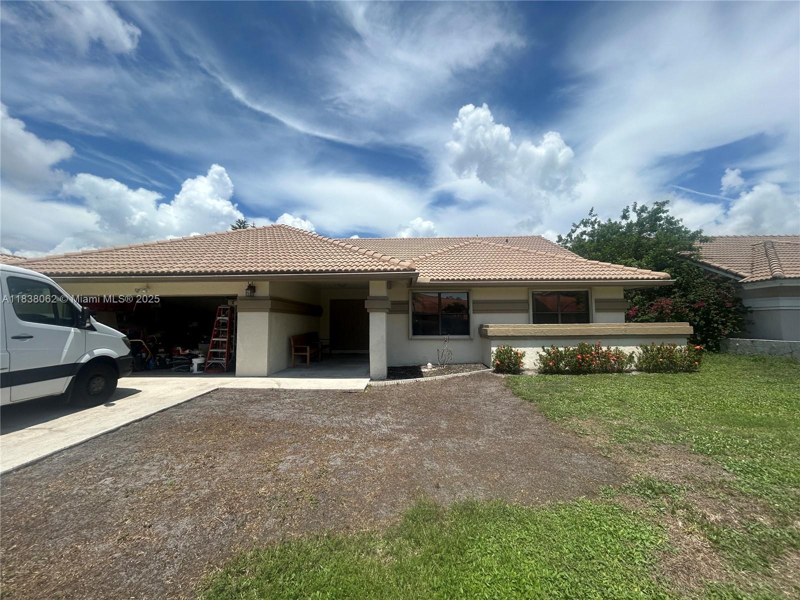 Home is located in the beautiful neighborhood of Boynton Beach ! 3/2 plus a 2 car garage. Move in ready. Floors were recently re done. One bathroom updated. Does need a brand new AC . Tile Roof