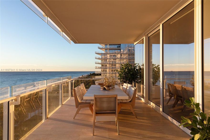 Experience coastal luxury in this rare southeast corner unit with breathtaking ocean views and a peaceful tree line. Every inch of this home is meticulously designed, featuring no drywall and high-end finishes throughout. The upgraded kitchen boasts custom cabinetry, a stone slab backsplash, and top-tier appliances. The spacious great room offers motorized shades and textured plaster walls, creating an elegant space for relaxing or entertaining.
Enjoy year-round use of your private, wind-sheltered oceanfront terrace. The oversized primary suite provides stunning views and a spa-like bath, while additional bedrooms showcase unique design details. This turn-key residence blends refined craftsmanship and modern convenience, making it the ultimate coastal retreat.