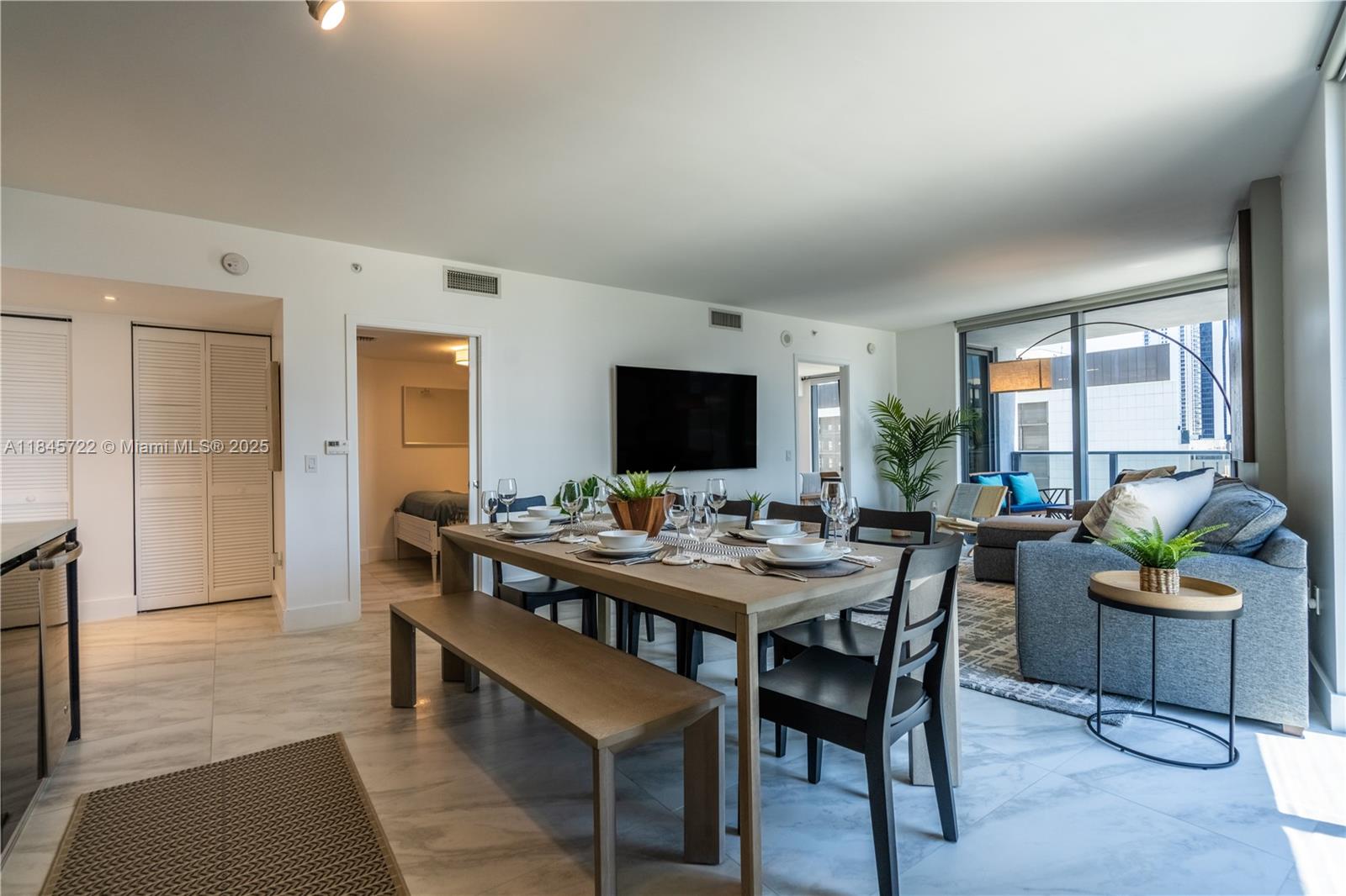 Fully furnished & equipped corner unit at My Brickell, designed by Karim Rashid and located in the heart of the Financial District! This 2 bed + den / 2 bath features Italian cabinetry, stainless steel appliances, blackout shades, a spacious walk-in closet, and in-unit washer/dryer. Bright, open layout with private balcony. Building amenities include 24-hr concierge, valet, rooftop pool, gym, and social/event room. Prime location—just across from Brickell City Centre. Available for 30-day to 1-year lease. Move-in with 1st month + 1 deposit.Please call Nabil Yidios for more information 786-301-4385.